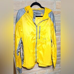 Eddie Bauer Vibrant Yellow and Gray sports Windbreaker. Size XL
